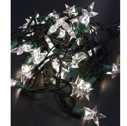 Motiv 50er Lichterkette LED Sterne kaltweiß innen 6m