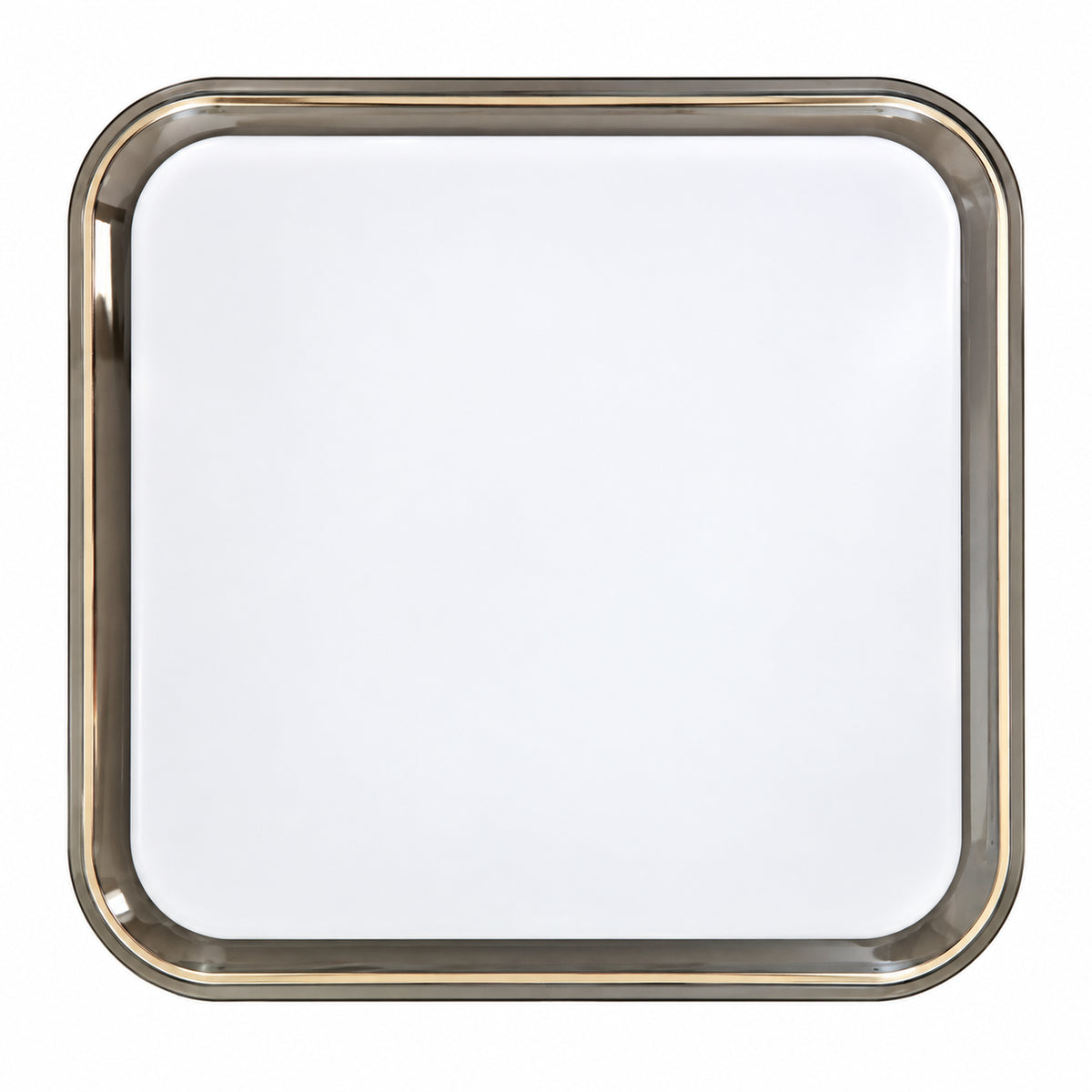 Näve LED Deckenleuchte 33 x 33 cm mit transparentem Rauchacryl-Rahmen im Space-Age Retro Design