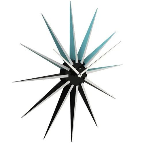 NeXtime Nova Blue Wanduhr in Sternform, 50 cm – Frontansicht