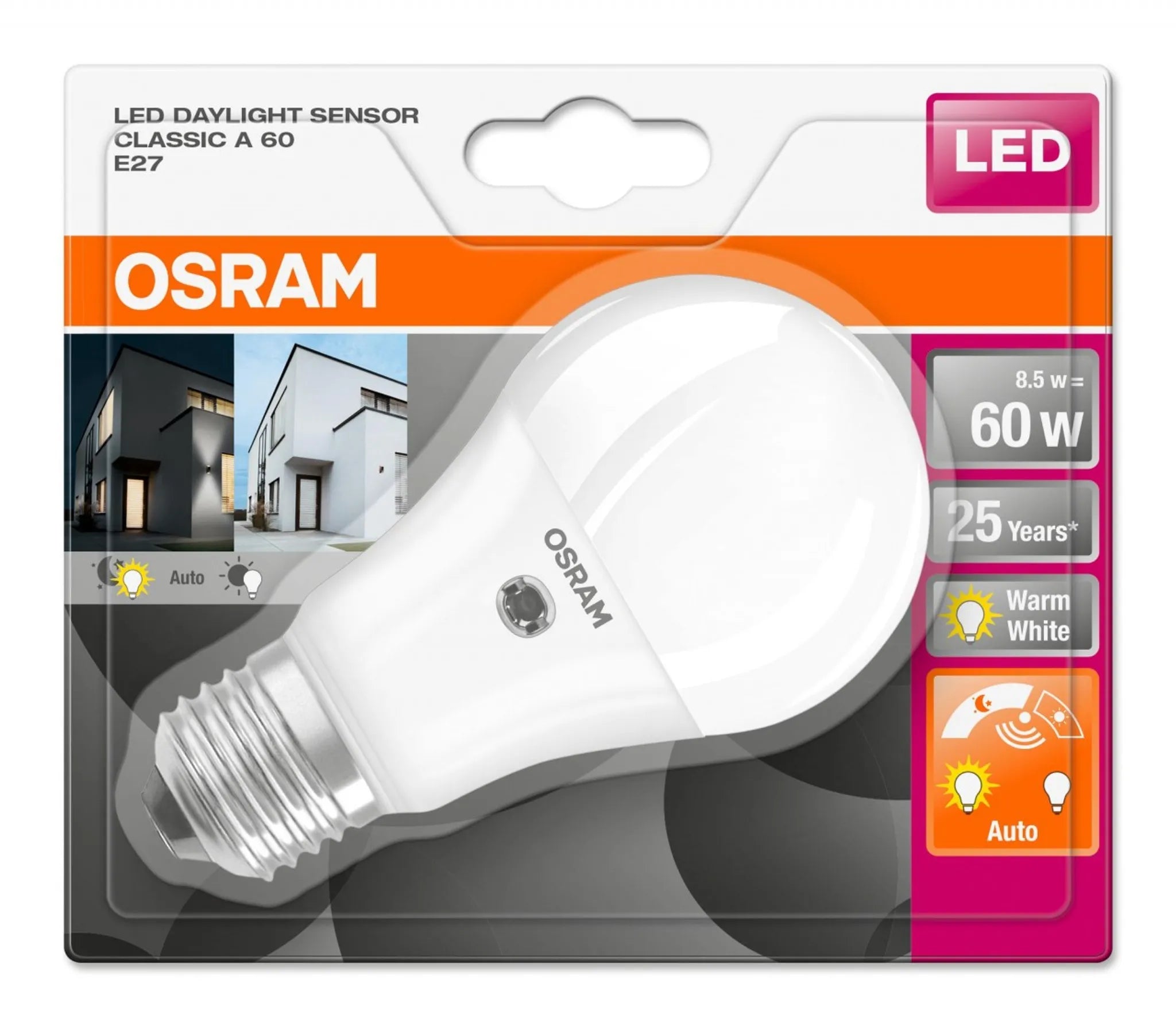 OSRAM LED Daylight Sensor Classic A60 E27 mit Tageslichtsensor in Originalverpackung