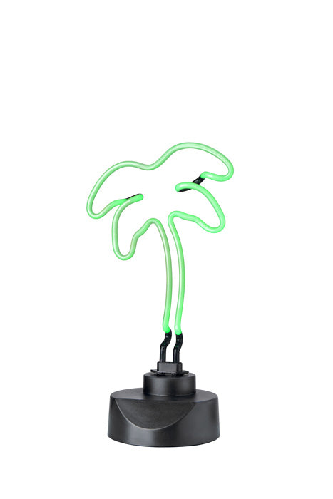 Neonlampe Palme grün  Deko Tischlampe 14x20x36cm