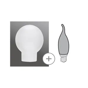 Lampenglas mit Schraubgewinde Tropfen Kugel 45mm Durchmesser 52mm hoch Glas opal matt Paulmann 870.03 4000870870037