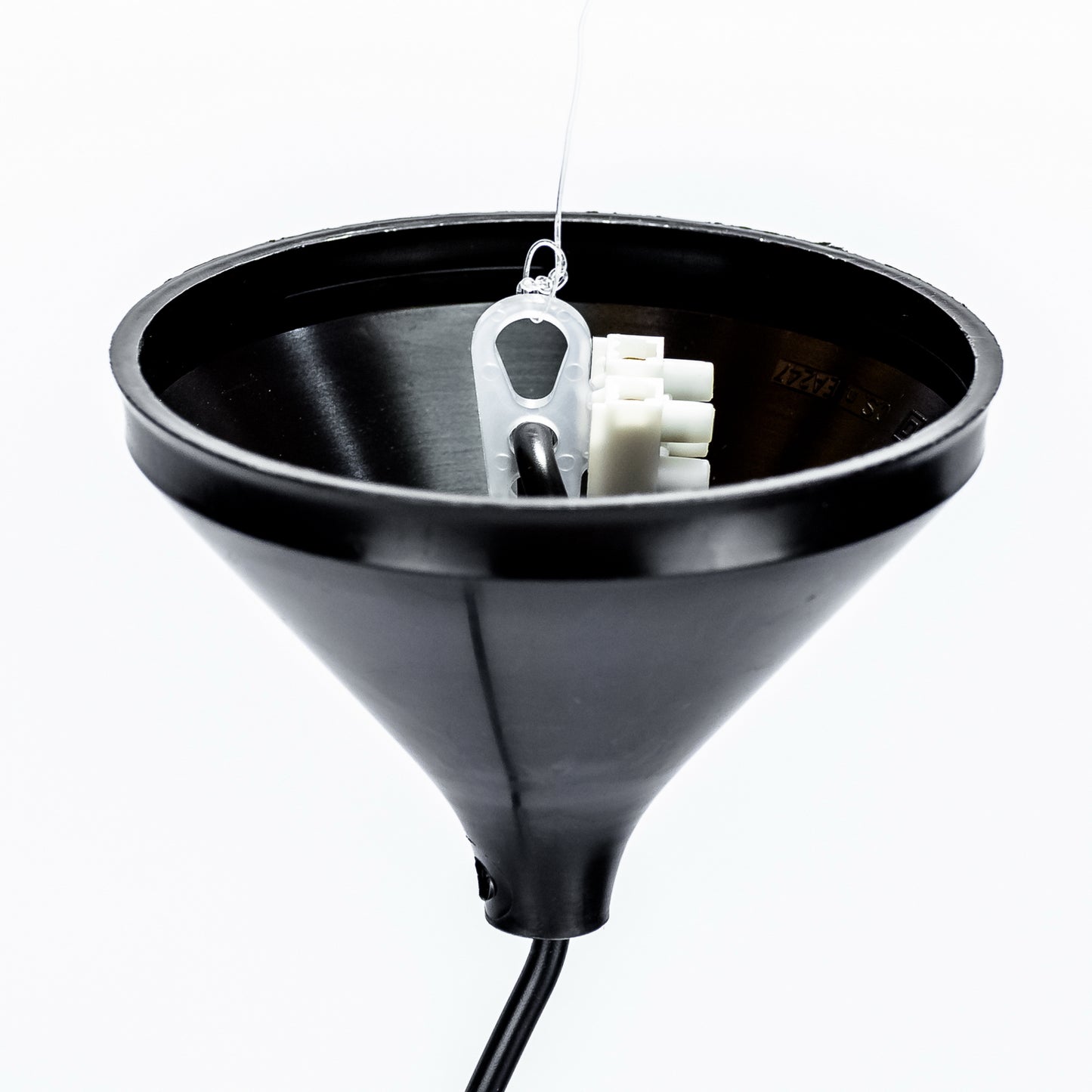 Hochwertiger Pendelaufhang E14 Kabel aus Kunststoff in Schwarz für Hängeleuchte