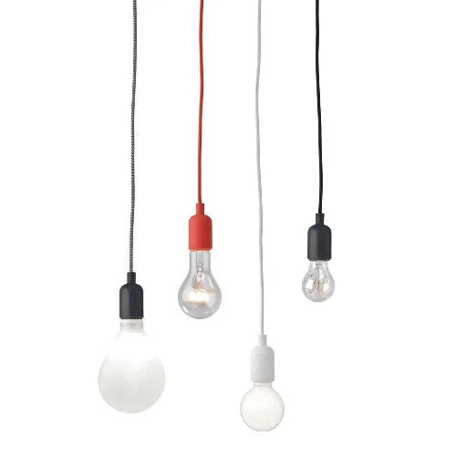 Stoff Pendelleuchte Colors Lampenfassung E27 weiß – Pendelleuchte dimmbar, höhenverstellbar, E27