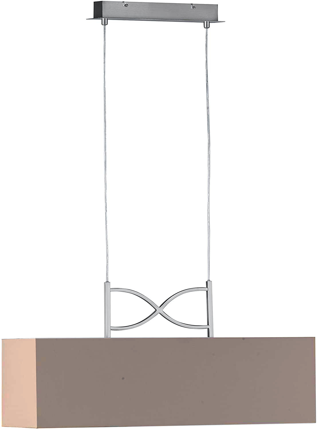 Hängeleuchte Anni mit Lampenschirm braun Cappuccino 80cm – Pendelleuchte dimmbar, E27