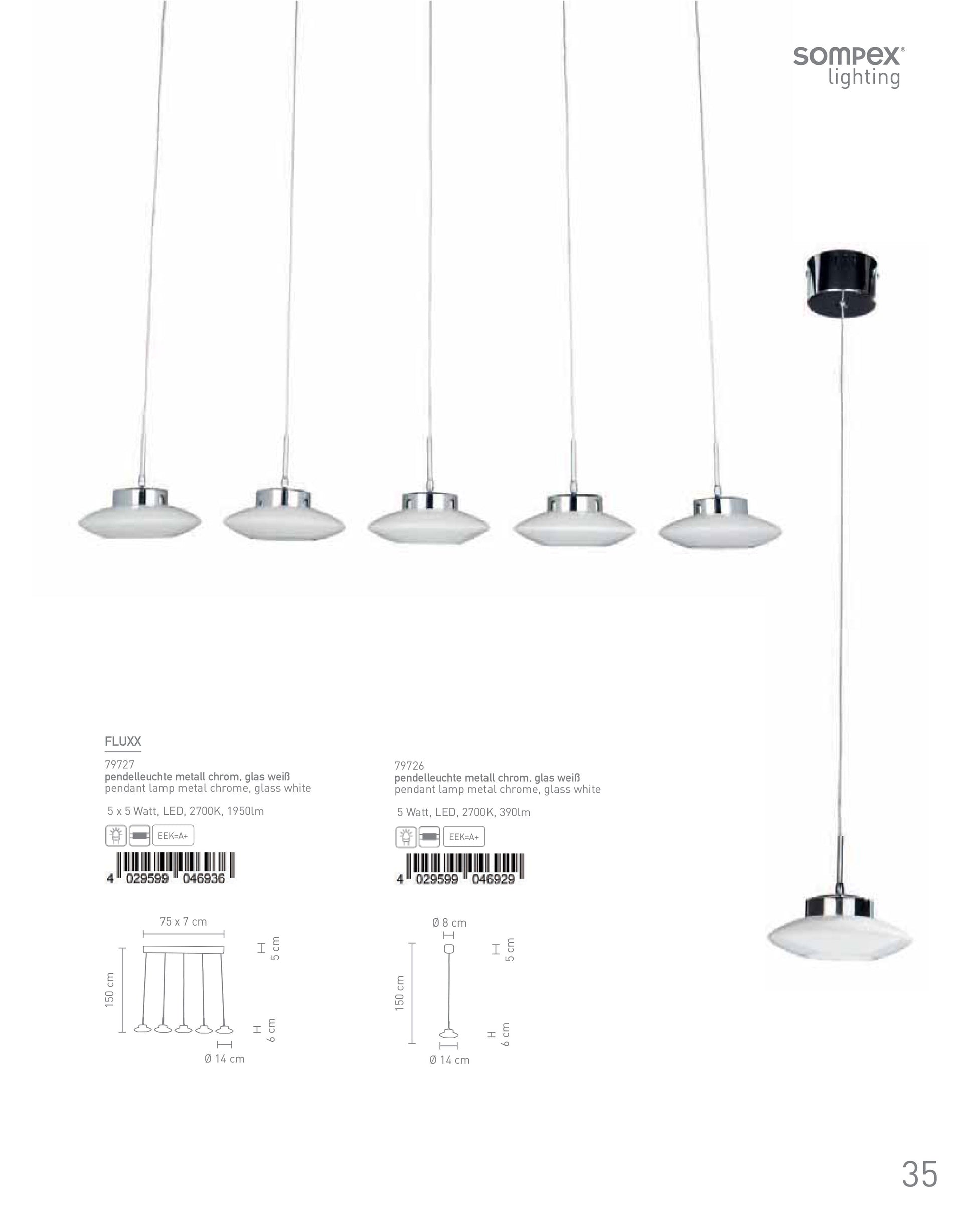 Lampenglas weiß rund flach ufo schalenform 14 cm ersatzglas pendelleuchte fluxx sompex 79726 79727