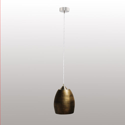 Pendelleuchte gold Metall strukturiert – Pendelleuchte E27