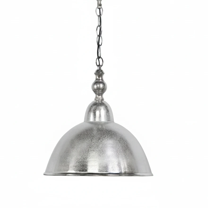 Pendelleuchte Amelia 3034757 nickel roh Light & Living 35cm Durchmesser mit Kettengliedern Esstischlampe Industrie Industrial 
