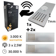 PG8 LED-Unterbauleuchte mit Gestiksensor 3er Set 2,5 W