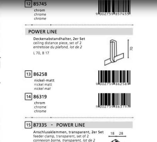 Distanzhalter messing zu Powerline Seilsystem 2 Stück