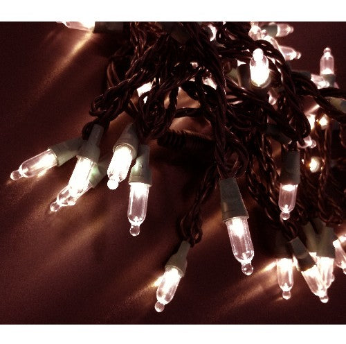 Klassische LED Lichterkette für Tannenbaum, 50er, innen, warmweiß, 5m – Weihnachtsdeko LED, Lichterkette