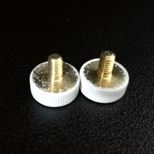 2x Rändelschraube M3 10x9mm Weiß für Lampenhalter