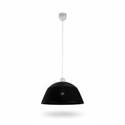 RATTAN87 Schwarz 1flg. Pendelleuchte Pendellampe Hängeleuchte Hängelampe Rattan Klassik E27 – Pendelleuchte dimmbar, E27