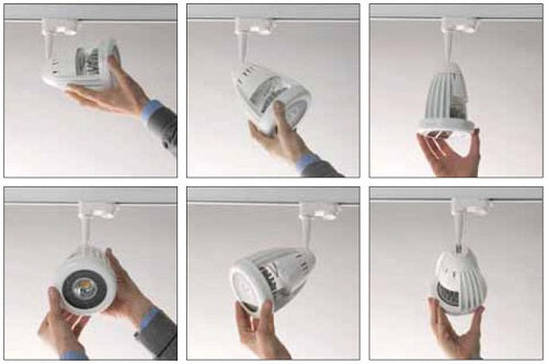 27W LED 3-Phasen Strahler Retail grau