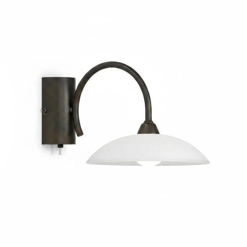 Antik LED Wandleuchte mit Schalter rostfarbig 1 flammig – Wandleuchte LED, dimmbar