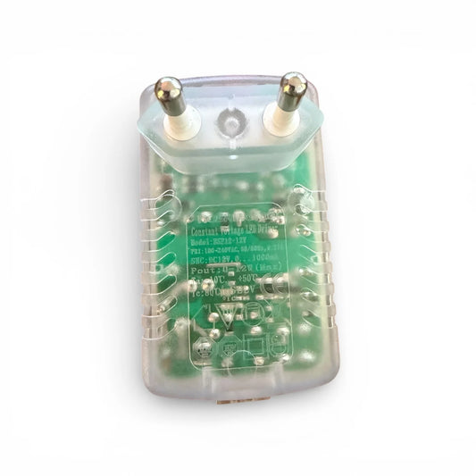 HSP12-12V LED Netzteil 12V 1A 12W Steckernetzteil transparent Frontansicht