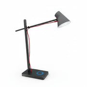 LED Schreibtischlampe dimmbar grau mit USB Anschluss