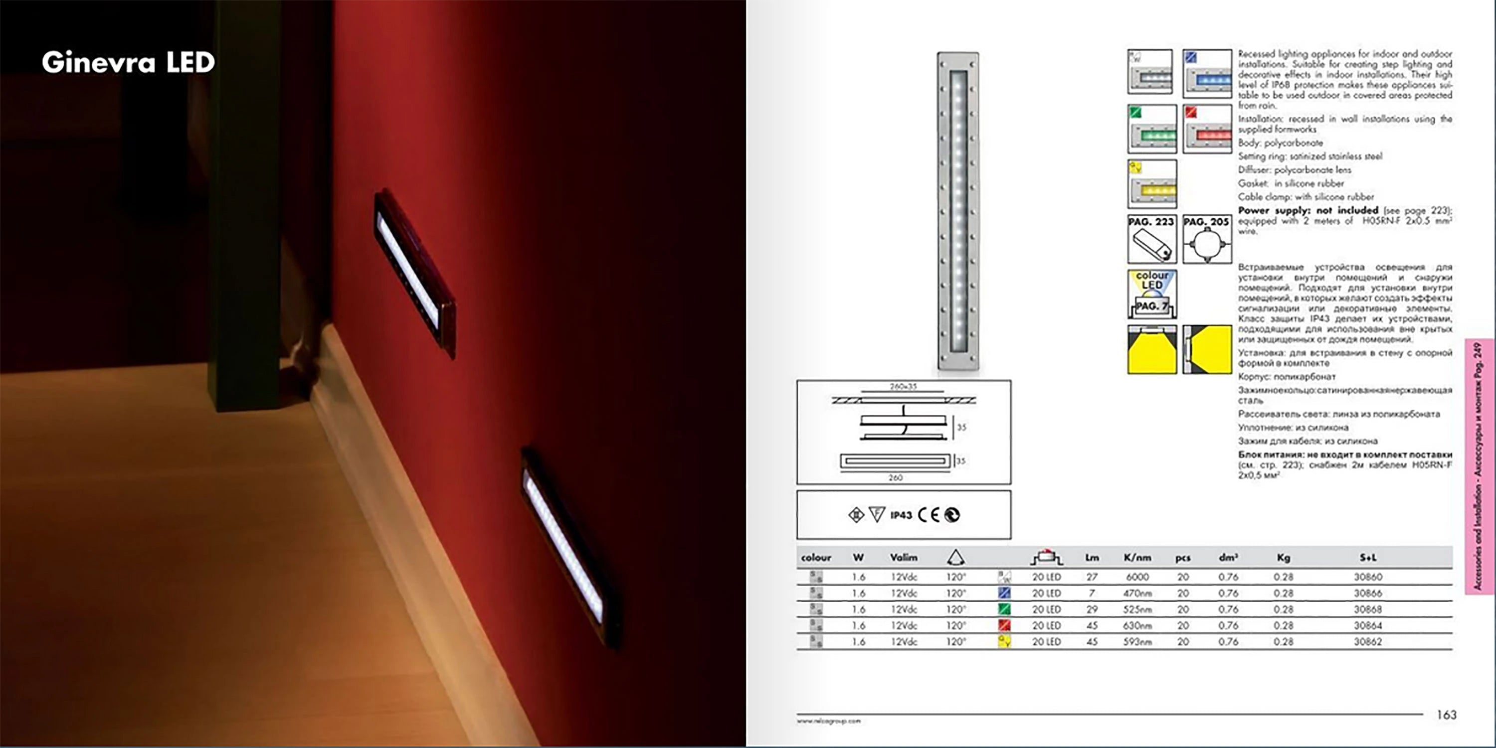 LED Lichtleiste Wandeinbauleuchte Ginevra aus rostfreien Edelstahl kaltweiß 26cm 12V IP43 leonardo relco 30860 unterputz leuchte treppe