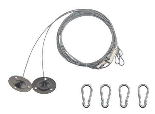 Seilabhängung verstellbar LED Panel 2er Set Montageset 1,5m Karabinerhaken