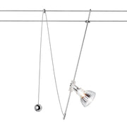 Seilspot für 12V Seilsystem mit verstellbarem Gegengewicht in Chrom – Design Spot New York