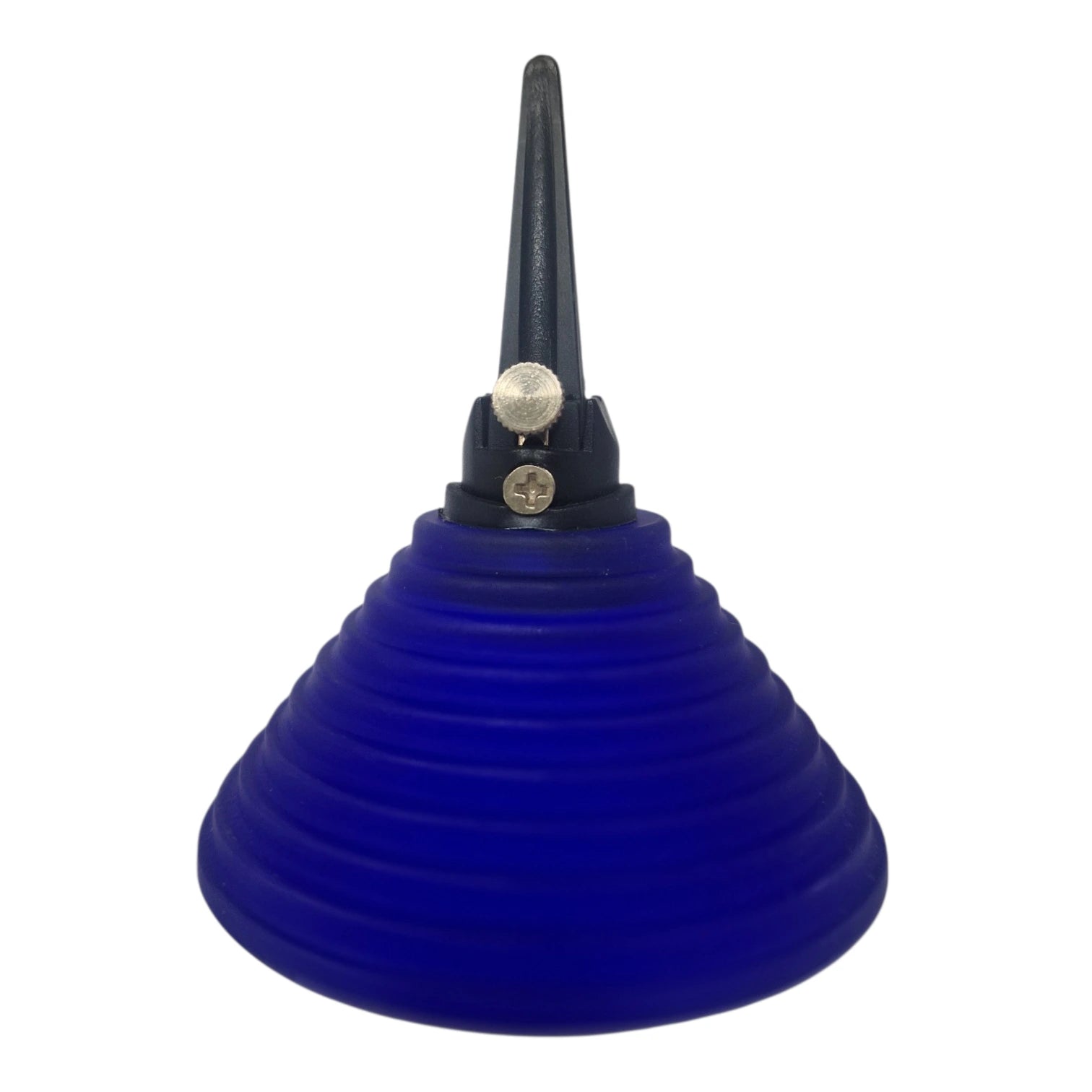 Seilstrahler 12V Fassung mit blauem Glas Ø 85 mm Seilsystem niedervolt Spot Lampenglas dunkelblau trichter form konisch
