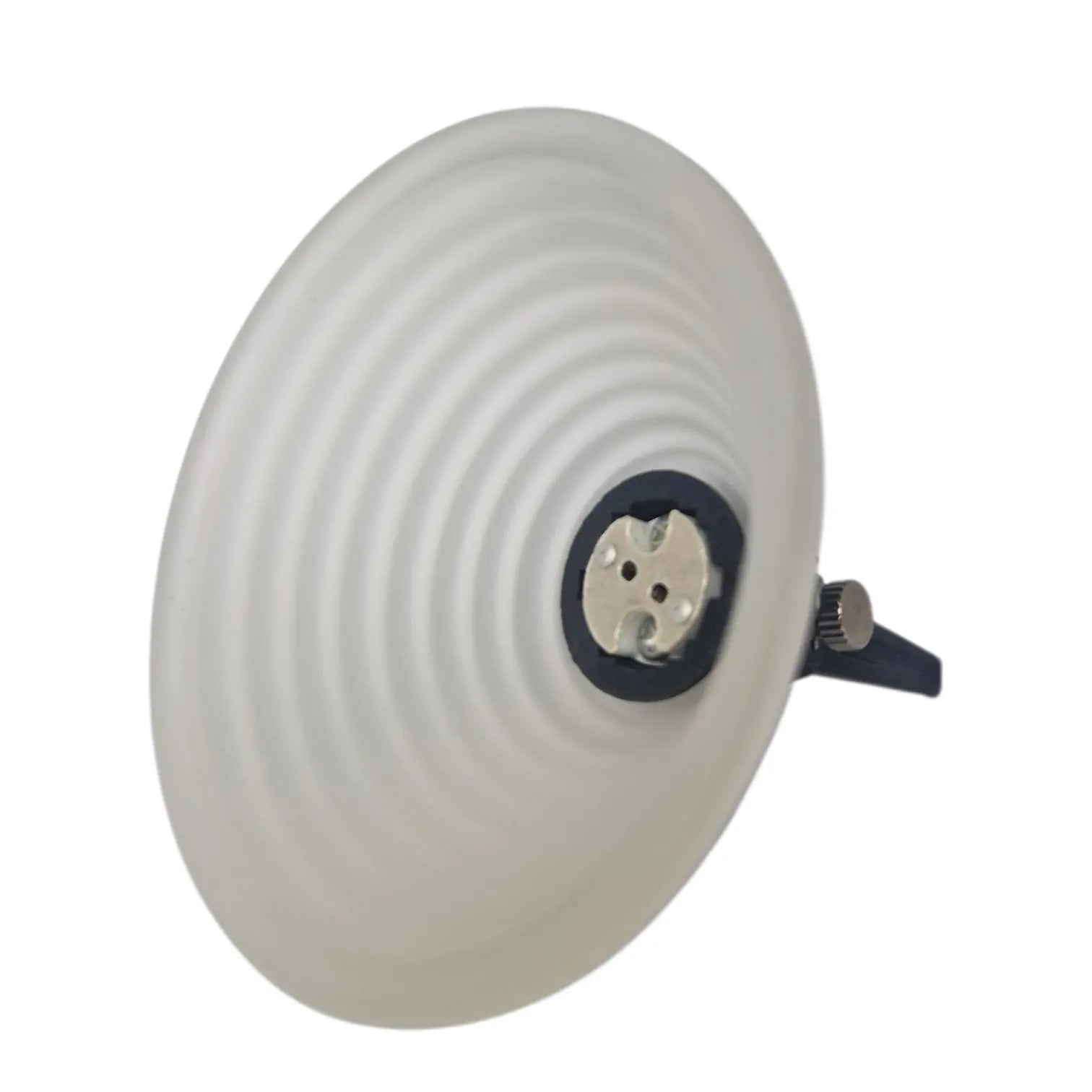 Seilstrahler 12V GY6.35 Fassung mit  Glas weiß Ø 85 mm Seilsystem niedervolt Spot Lampenglas milchglas  konisch geriffelt milchig