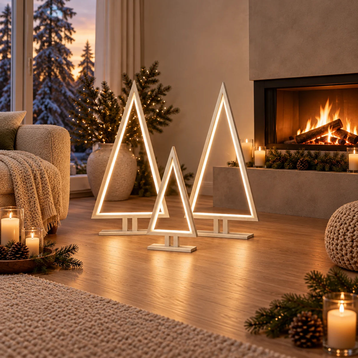 sompex-pine-led-weihnachtsbaum-set-bambusholz kaminzimmer