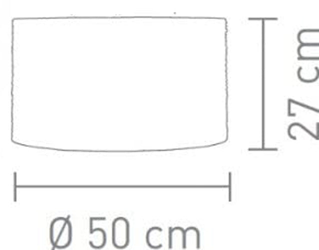 Lampenschirm aus Acryl silber 50cm Ersatzschirm Hängelampe