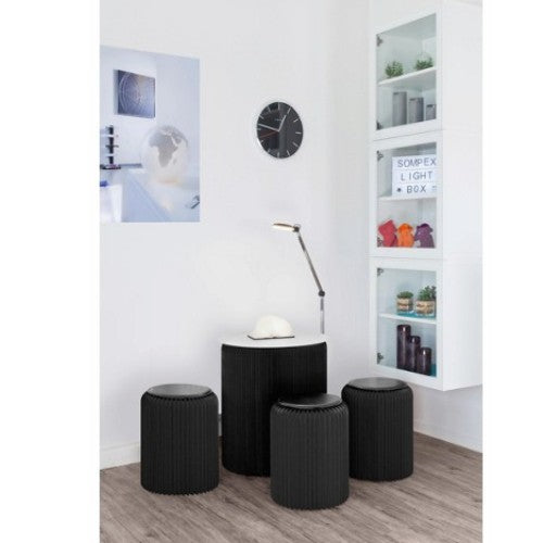 Papier Tisch Ø50 Schwarz Papur faltbar – stilvolles Wohnaccessoire & Dekoartikel aus Europa