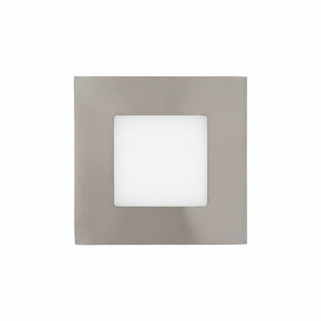 LED Slim Downlight Eckig Fueva 1 Nickel Matt Einbauleuchte – Einbaustrahler IP20, dimmbar
