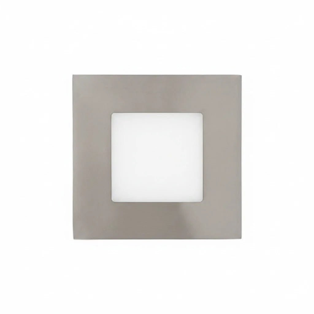 LED Slim Downlight Eckig Fueva 1 Nickel Matt Einbauleuchte – Einbaustrahler IP20, dimmbar