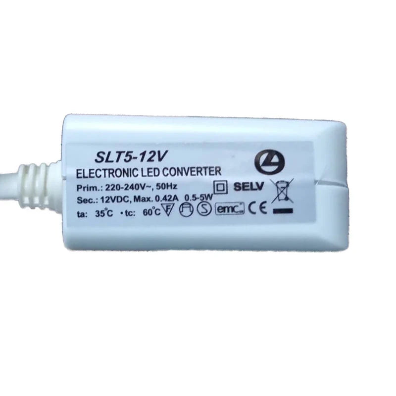 SLT5-12V LED Netzteil 12V 5W mit 4-fach Mini AMP Verteiler & Schalter electronic led converter