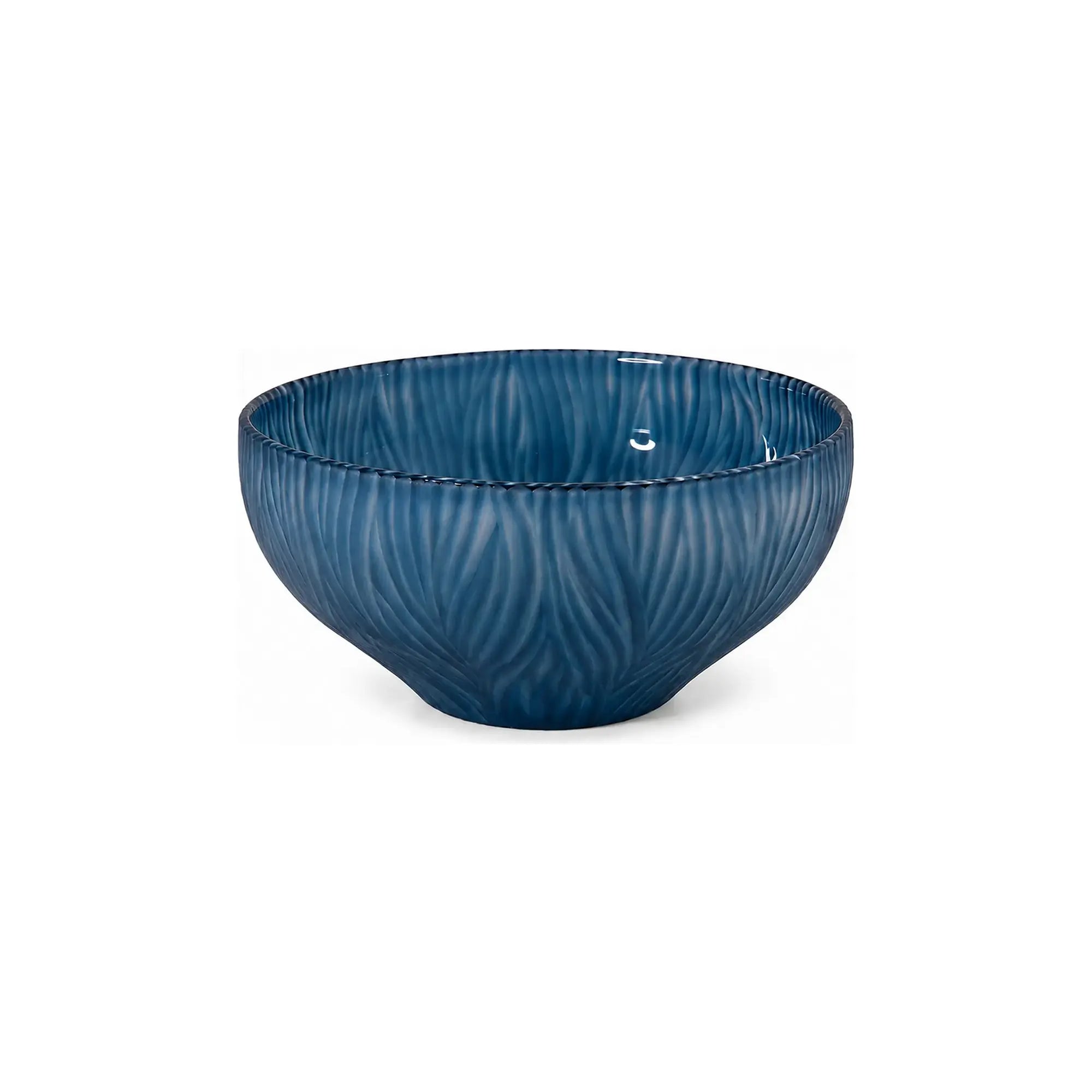 Blaue Glasschale Ø 29 cm – mundgeblasen & handgeschliffen | Sompex Dinah