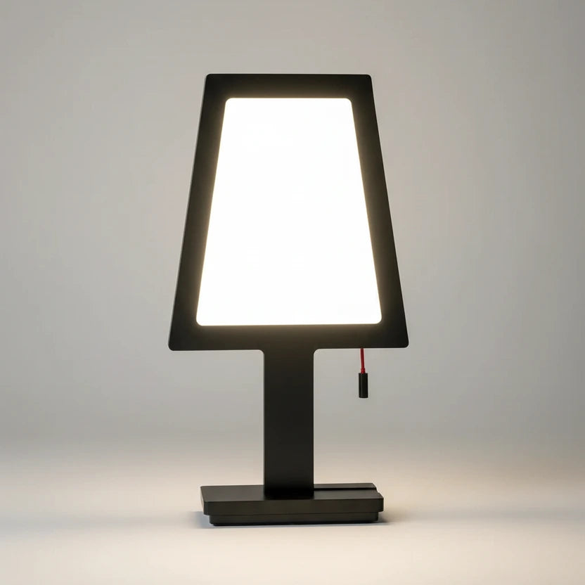 Sompex STEVE LED-Tischlampe in Schwarz, ultraflaches Design mit integriertem Touchdimmer