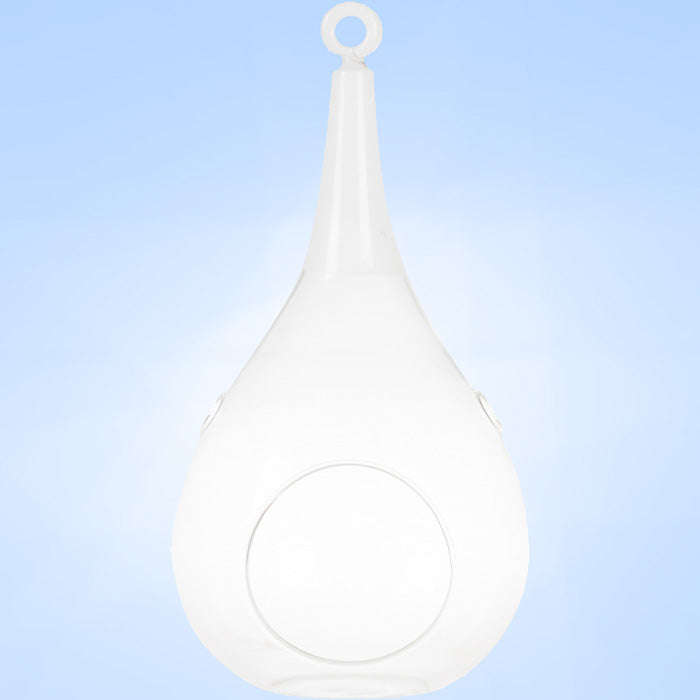 Taura weiß klein Windlicht zum aufhängen Glas Hängedekoration