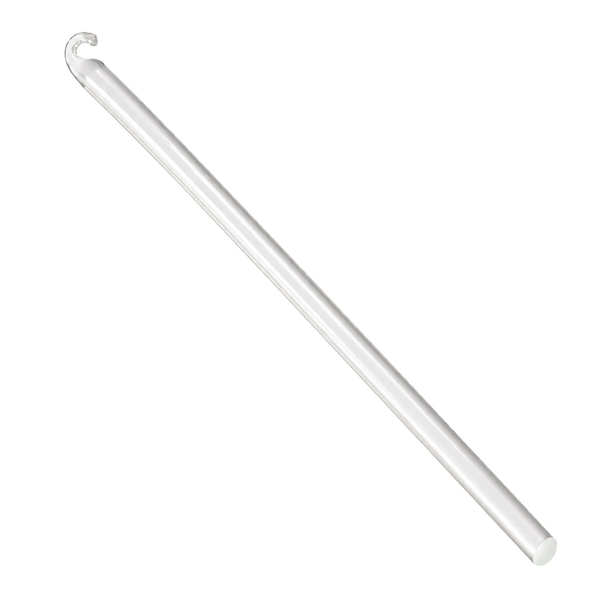 Klarer Glasstab Ø 10 mm mit Aufhängehaken als Ersatzteil für Kronleuchter und Lampen