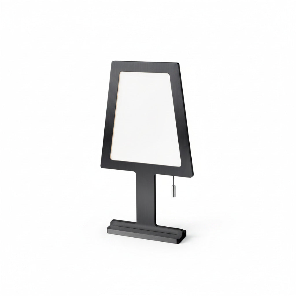Stilisierte flache LED Tischlampe Steve Touchdimmer schwarz Tischlampe