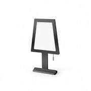 Stilisierte flache LED Tischlampe Steve Touchdimmer schwarz Tischlampe