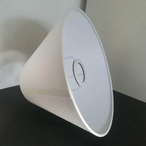 Stoff Lampenschirm E27 konisch weiß Textil Rund Ø10 / 25cm – Lampenschirm Stoff, konisch