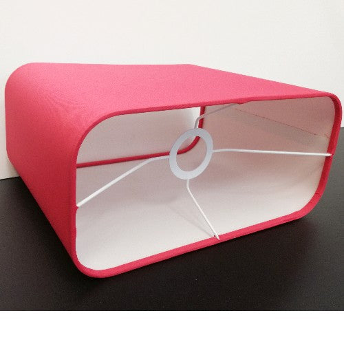 Stoff Lampenschirm pink E27 32x15 Baumwolle Oval – Lampenschirm Stoff