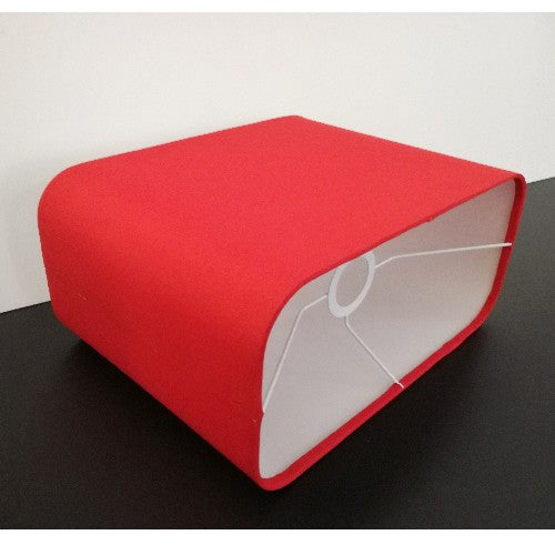 Stoff Lampenschirm rot E27 32x15 Baumwolle Oval – Lampenschirm Stoff