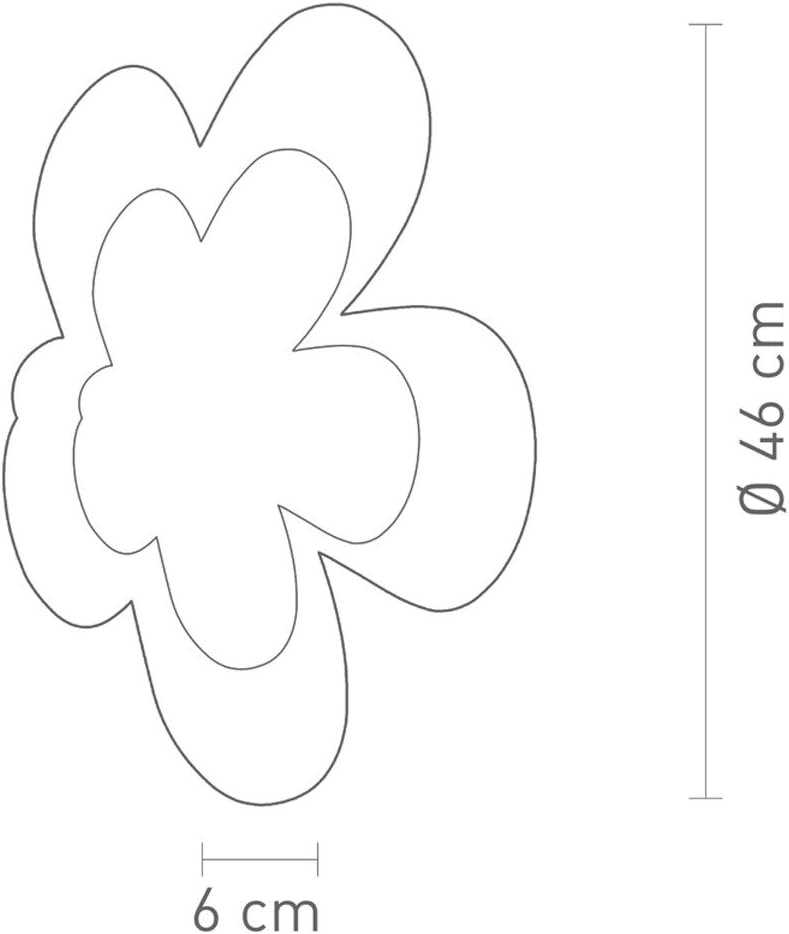 Ausgefallene Deckenleuchte Summer Blumenform gelb