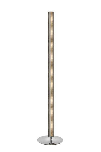 Design LED Stab Stehlampe Sunny Glas grau Chrom dimmbar