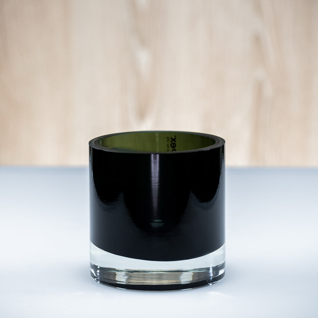 SPARK Dekoglas Glas Dunkel Grau Teelichthalter – Vase / Glasvase / Deko-Vase – stilvolles Wohnaccessoire & Dekoartikel aus Eu