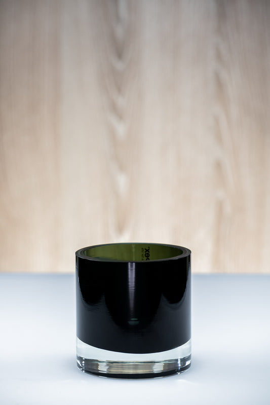 SPARK Dekoglas Glas Dunkel Grau Teelichthalter – Vase / Glasvase / Deko-Vase – stilvolles Wohnaccessoire & Dekoartikel aus Eu