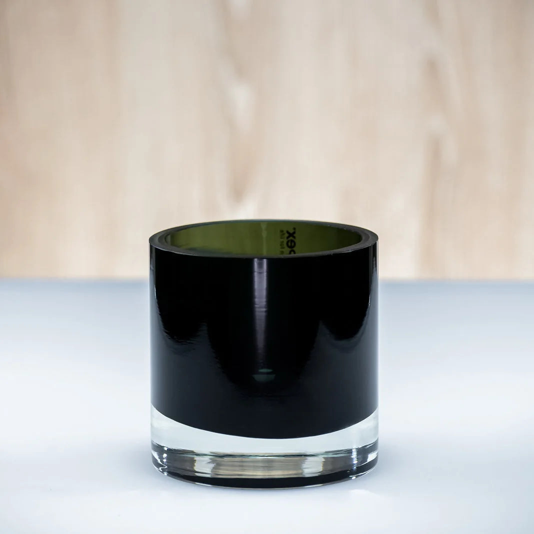 SPARK Dekoglas Glas Dunkel Grau Teelichthalter – Vase / Glasvase / Deko-Vase – stilvolles Wohnaccessoire & Dekoartikel aus Eu