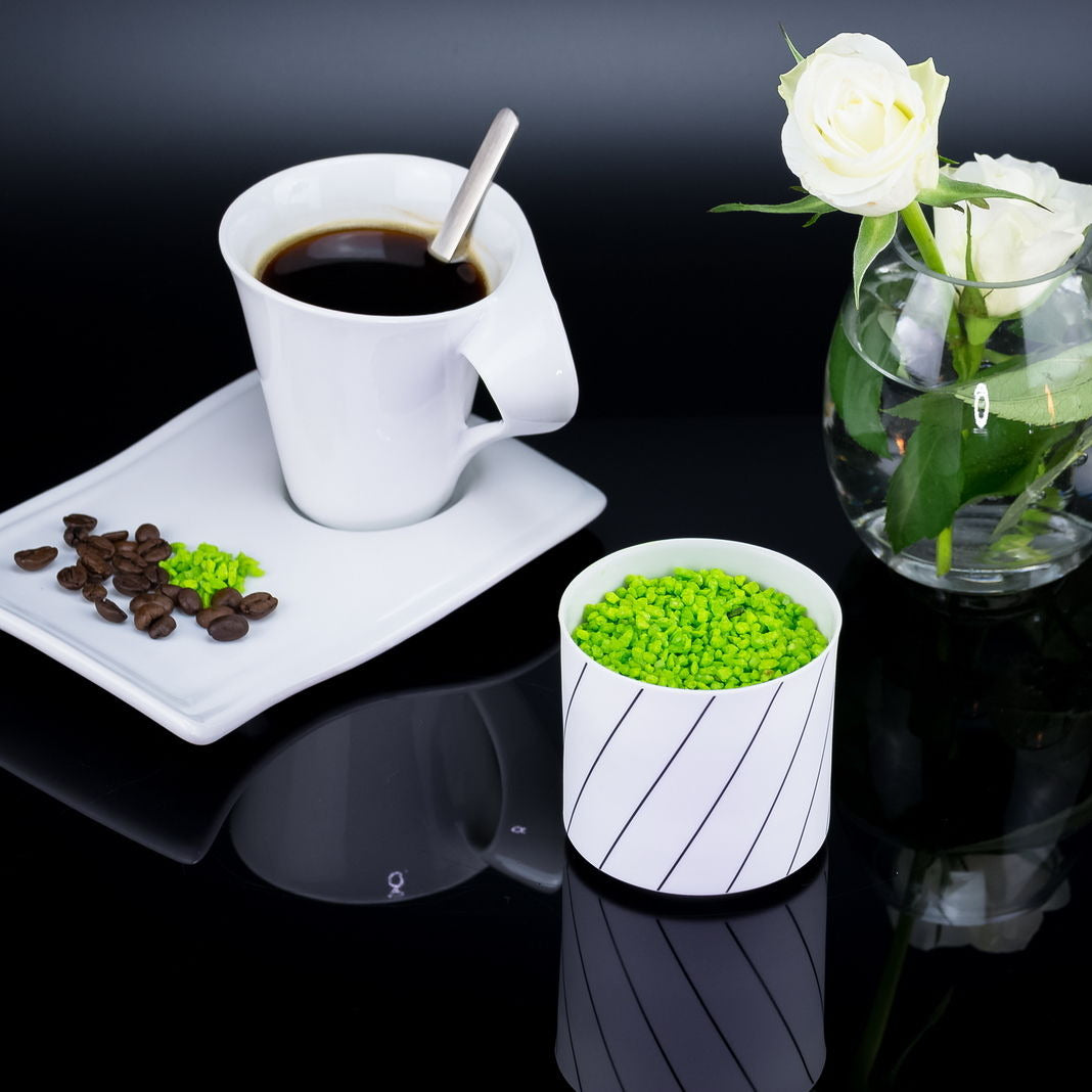 Teelichtglas Kerzenstander aus Porzellan Weiß Teelichthalter 6,5cm – Vase / Glasvase / Deko-Vase – stilvolles Wohnaccessoire 