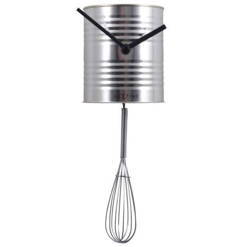 Moderne Küchenuhr Wanduhr Pendel Silber 2925 Chef