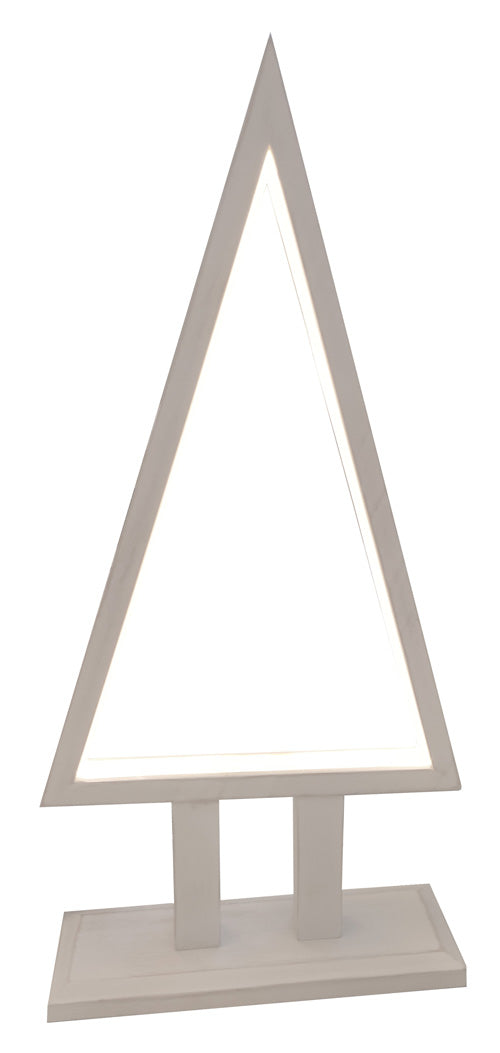 Sompex Pine Wood weiß LED Tannenbaum Tischlampe Holz Weihnachtsbaum 38cm – Tischleuchte / Nachttischlampe / Hockerlampe – Wei