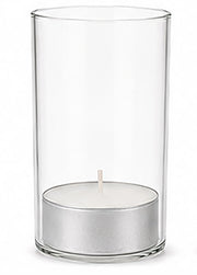 Teelichtglas aus klaren Glas 8cm hoch Ø 4,2cm - Kerzenglas, Windlicht transparent außendurchmesser 42mm innendurchmesser 4cm passgenau dünnes glas glaszylinder mit boden sompex 32182 endless light groß